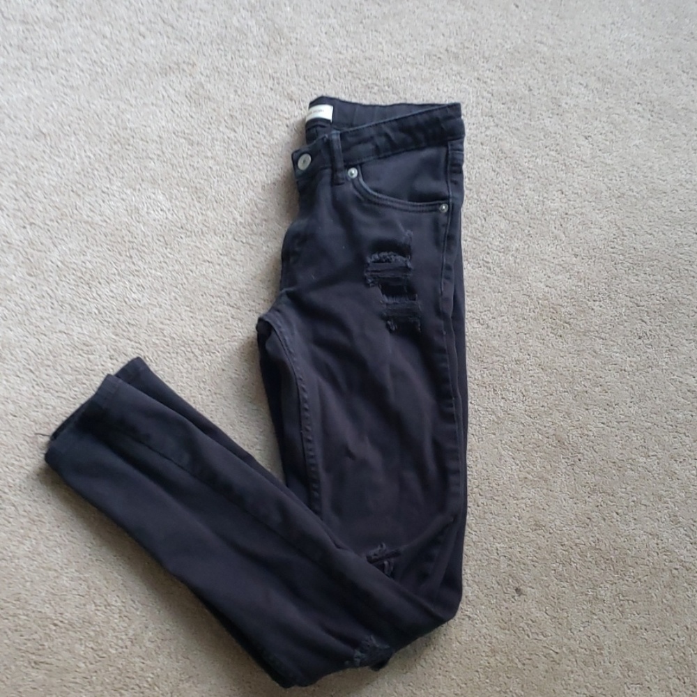 Kids black distressed jeans